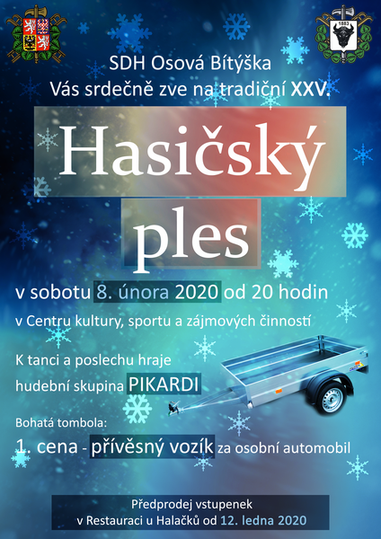 Plakát Hasičský ples 2020
